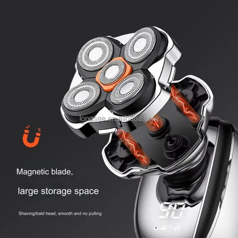 Face Shaver Usb Rechargeable Bald Head Shaver Shaving Machine Washable Rechargeable Men Barber Head Hair Shaving Machine