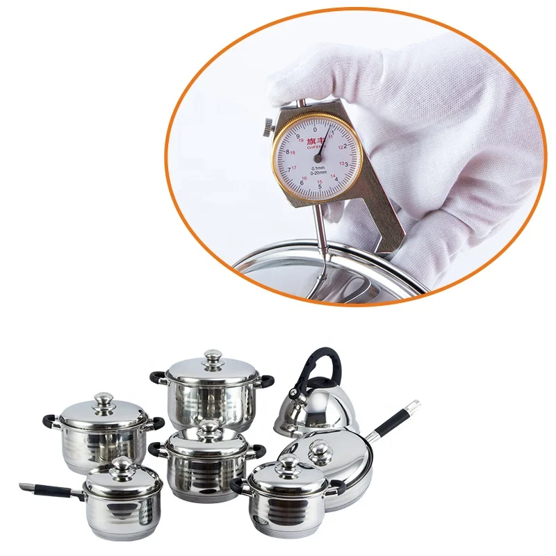 Premium quality colorful stainless steel cookware set z-line swiss with silicone handle