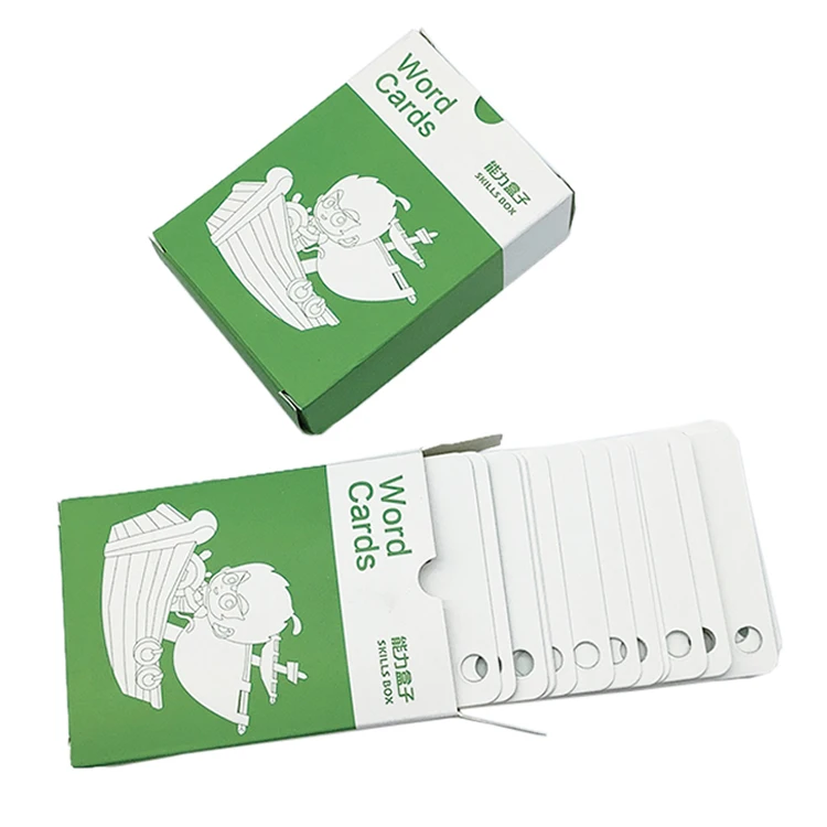 Wholesale English Memory Flash cards Emotional Intelligence Flashcards Custom Printing Learning Paper cards For Kids