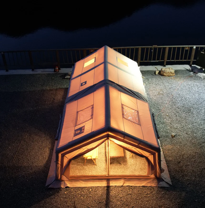 4 Season Huge Inflatable Camping 2 Bedrooms Night Tent For Sale