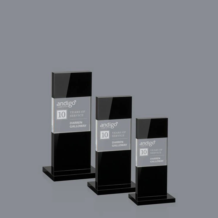 China Wholesale OEM Service anniversary gifts corporate gift crystal award trophy with color printing