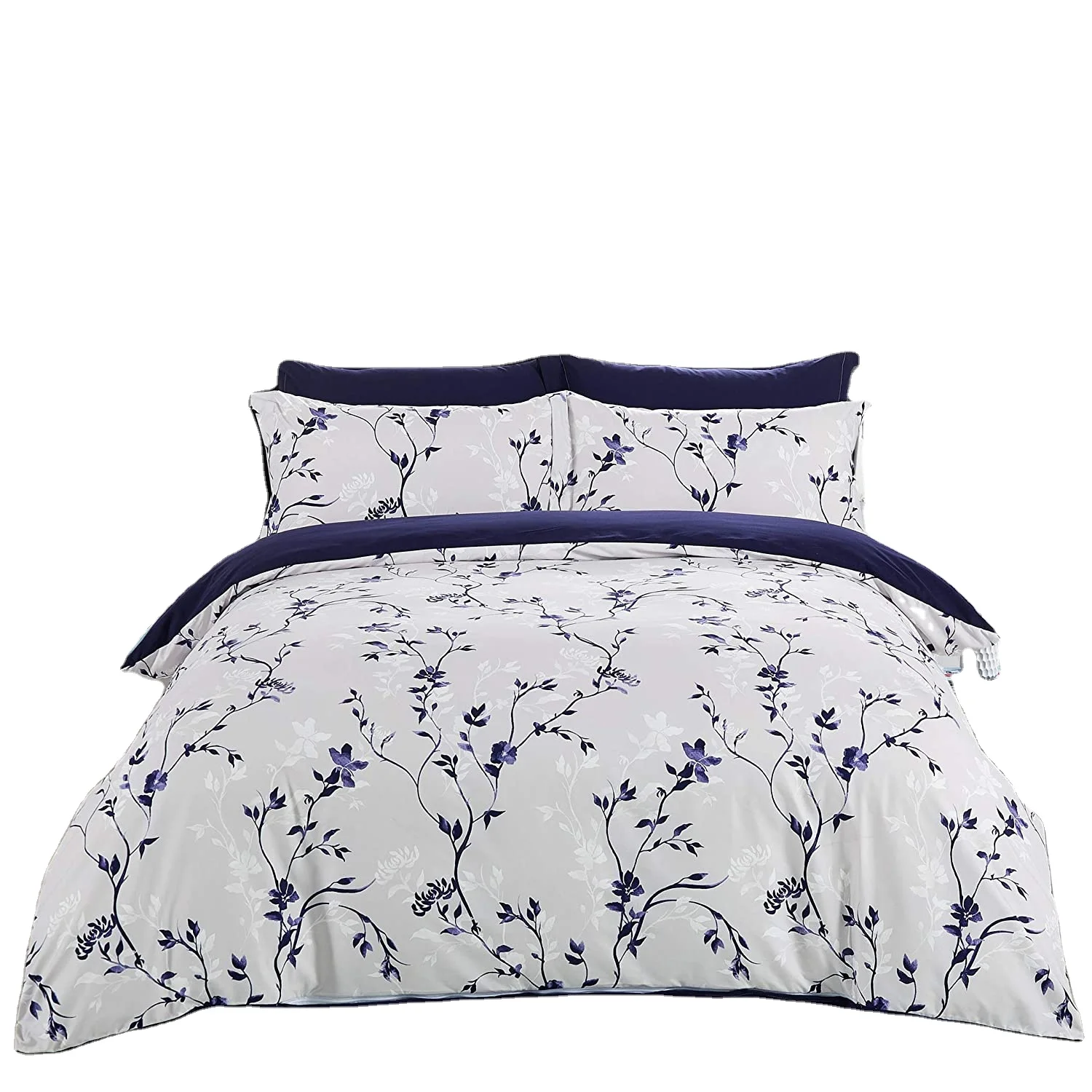 Top Quality Durable Reversible Print Bedding Comforter Duvet Cover Set Twin Size