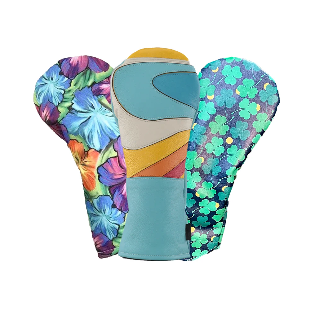 PRIMUS GOLF Various design premium pu leather golf putter head cover custom golf club driver wood headcovers