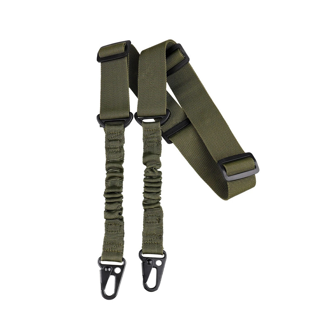 Tactical Adjustable Nylon Rope Gun Strap Slings Belt Anti-dropping Shoulder Belt Camping Hunting Sling Elastic Safety Rope