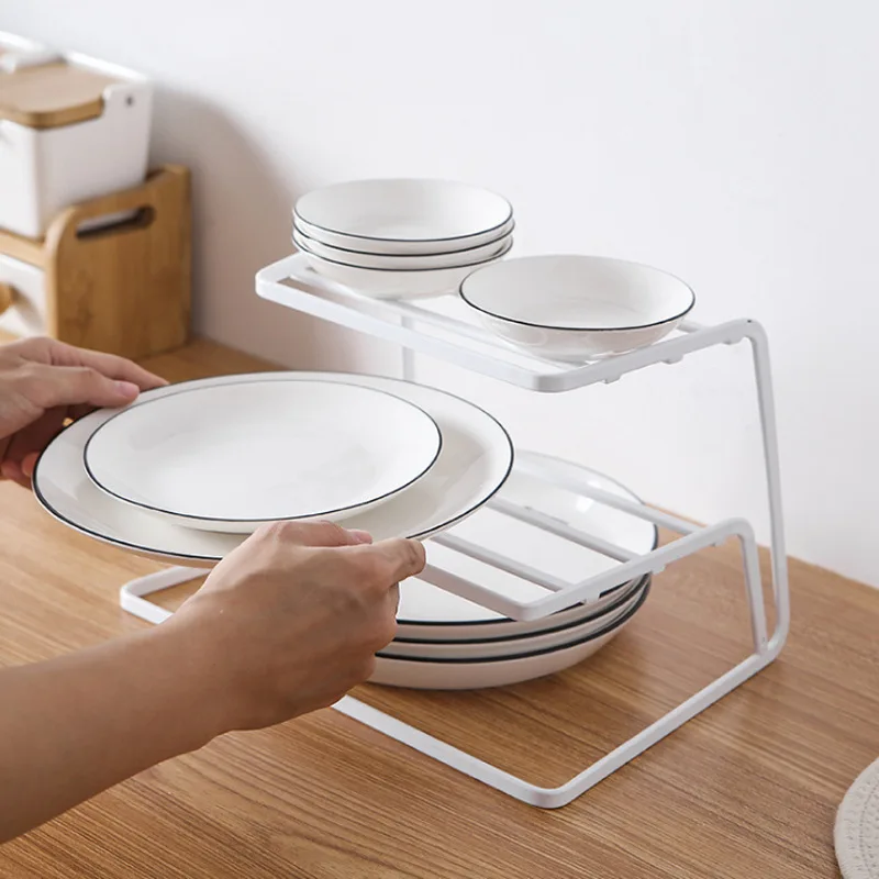 
Wholesale Kitchen 3 Layer Metal Drying Dish Bowl& Plate Rack Household Stackable Wire Mesh Shelf 