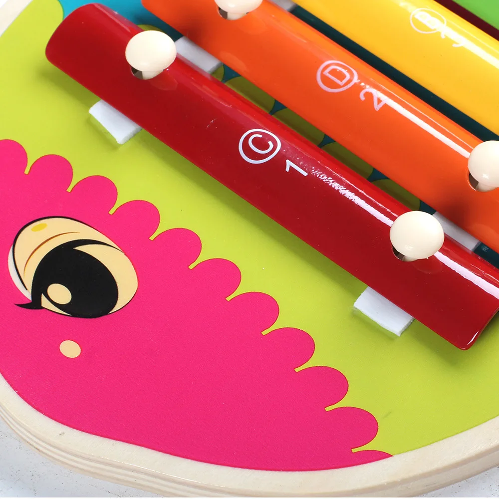 Popular Baby wooden toys musical 2022 Factory OEM Wooden animals music Piano Toy