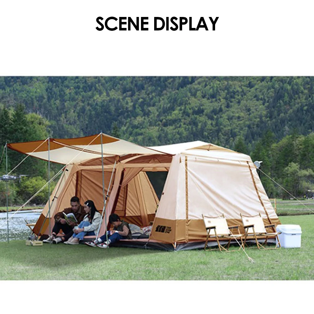 Семейная Палатка для кемпинга Большая складная палатка с одним касанием гостиной роскошная гламинга автоматическая водонепроницаемая