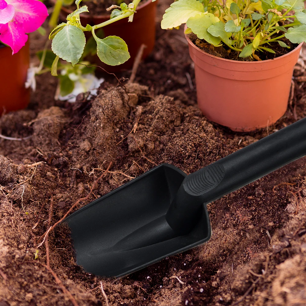 Plastic Mini Home Garden Hand Held Spade Shovel Trowel Scoop Tool for Soil Excavation Planting and Transplanting