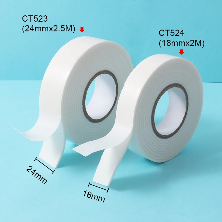 Foska High Density Adhesive Heavy Duty 2.5M 2M Waterproof Double Sided Foam Tape for Doors and Windows