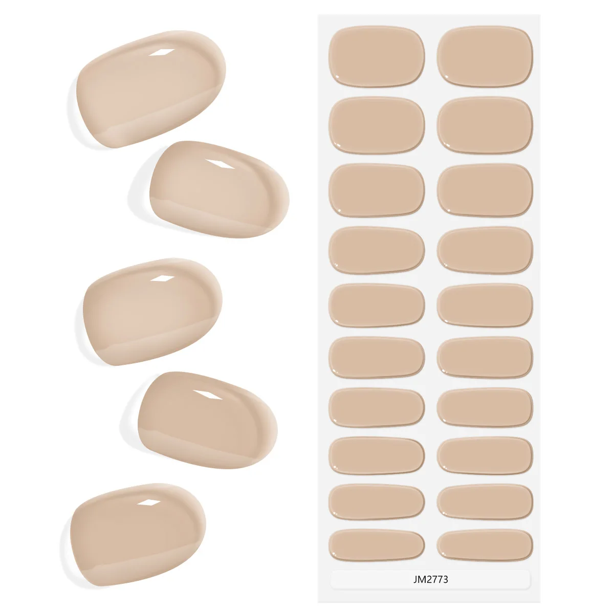 Factory High Quality Easy To Use Australian Semi Cured Gel Nail Strips Glossy Long Lasting Nail Polish Sticker