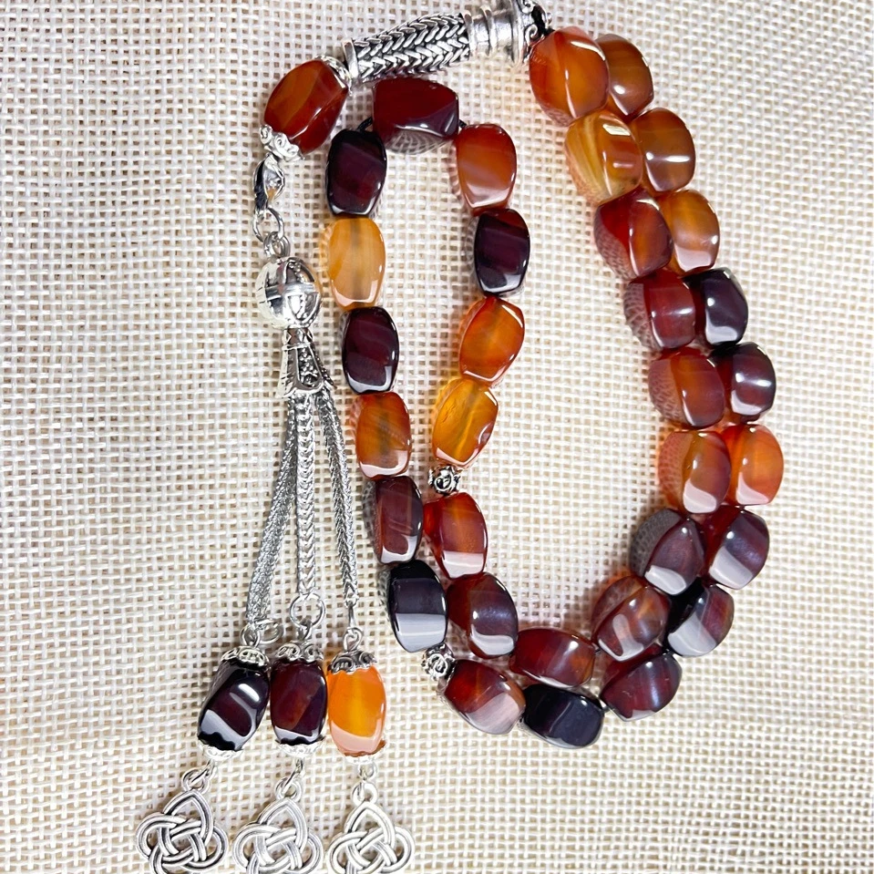 stone tasbih 33 beads wrist prayer bracelets