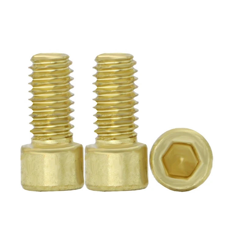 304 Stainless Steel Brass-Plated Gold Small Head Hex Socket Small Cylinder Head Screw M3*6 Small Cap Screw