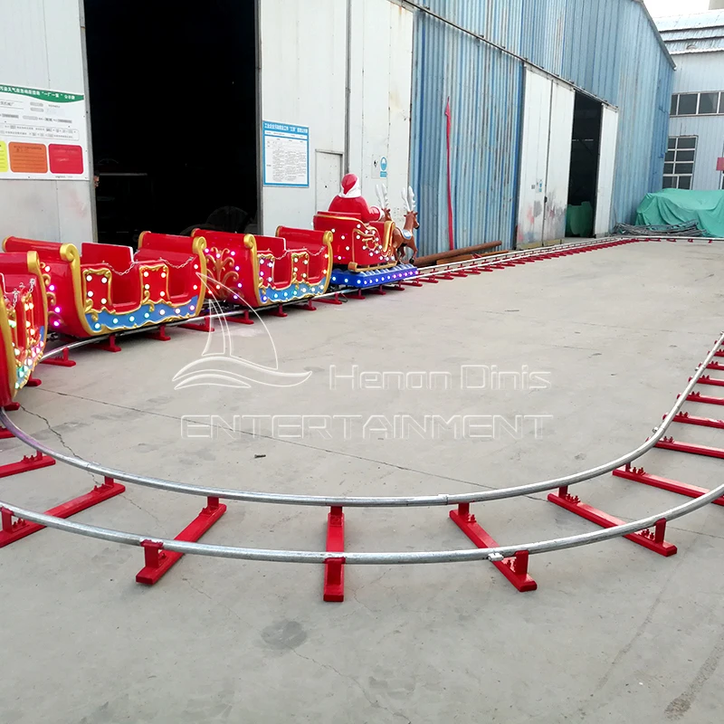 Christmas rides attraction  track train Train for kids and adults suit Christmas theme