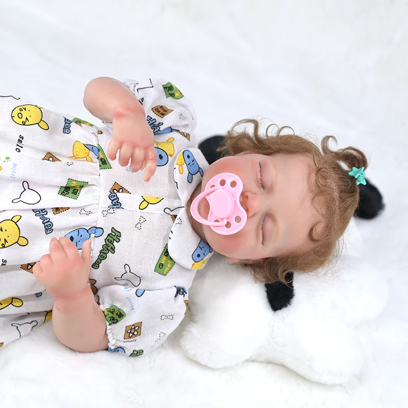 Reborn Baby Doll Lifelike Soft Vinyl Realistic Sleeping Newborn Baby Dolls 18 inch