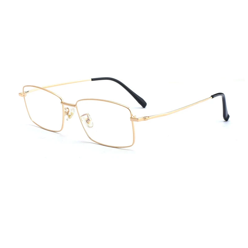 Fengchao Titanium Eyeglasses Frames for Men Solid Optical Glasses with Diamond Face Shape Match for Business and Leisure