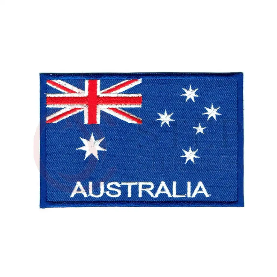 Australia Flag GREY Embroidered Patch Patriotic Pride USA Grey Different American Flag Patch For Jackets Hats Sleeves