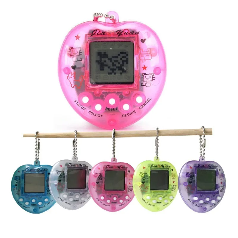 Custom Tamagochi Sale Classic Mini Electronic Virtual Pets Machine Toy Peach Heart & 168 Animals Battery Operated Game