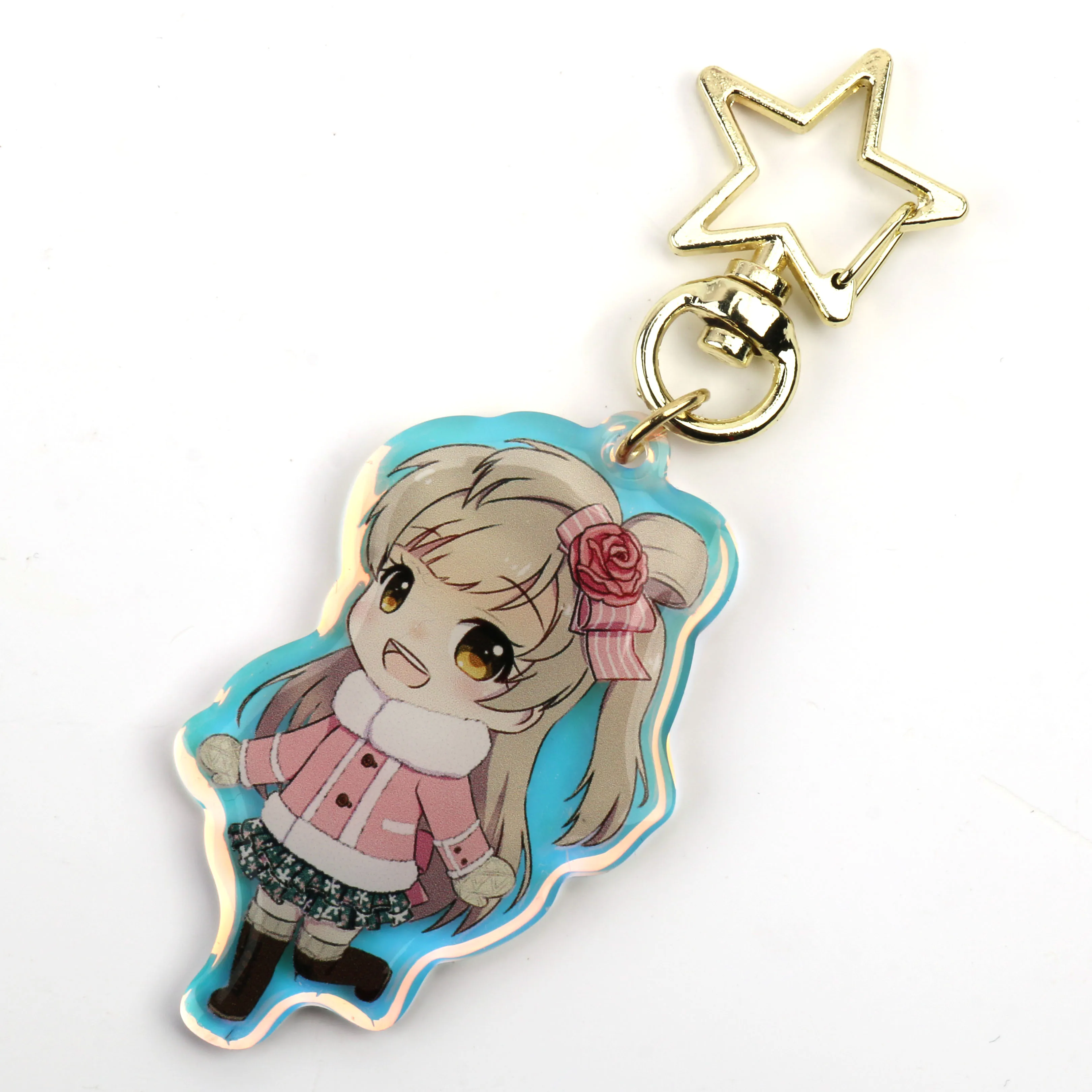 China Supplier Low Price Key Chain Bitcoin  Lighter Offset Printing Acrylic Keychain