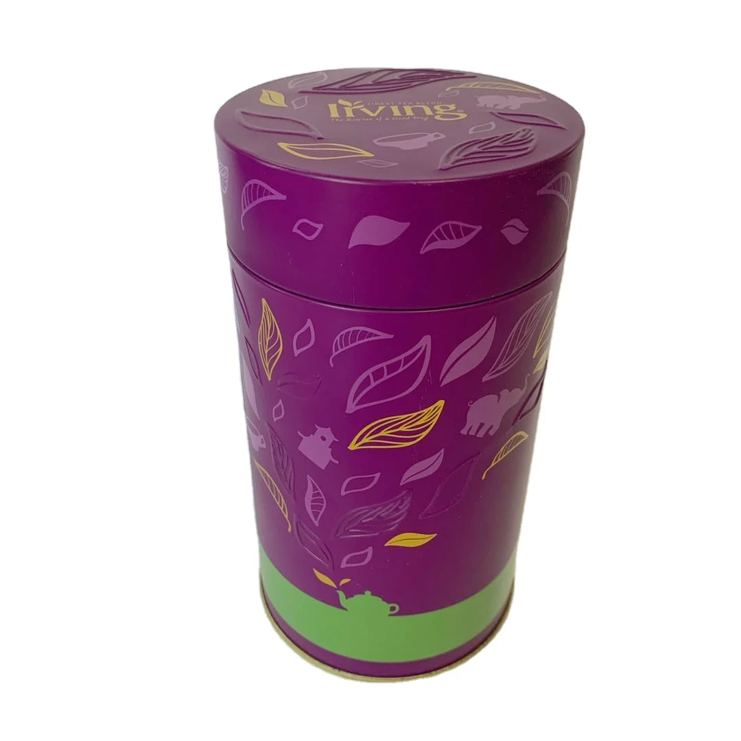 Дешевая горячая Распродажа, индивидуальная матовая китайская круглая жестяная коробка для черного чая