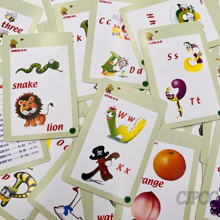 Flashcard Educational Game Chinese Flash Cards ABC World Learning Card Printing