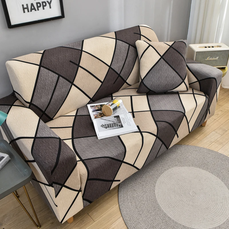 L Shape Super Soft Fabric Sofa Furniture Protector With One Free Pillowcase funda para sofa elastic sofa