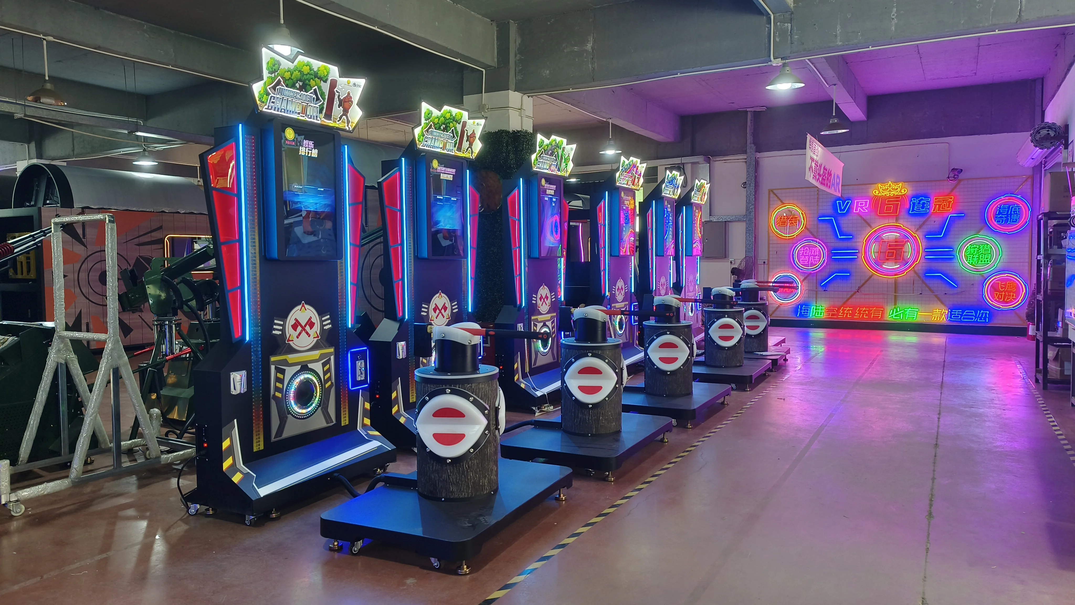 Simulator Strength Competition Lumberjack Champion Game Machine Original created Axe Cutting game Simulator Arcade games machine