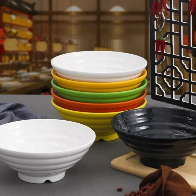 7-9 Inch  32-42 oz Restaurant Large Colour  Melamine Soup Noodle Ramen Pasta Bowl
