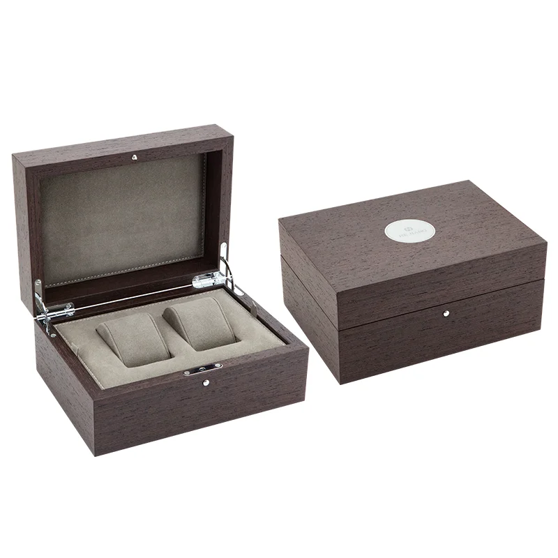 OEM/ODM factory custom watch box wood  hot sale 2 positions watch box packaging wholesale popular luxury wood watch box