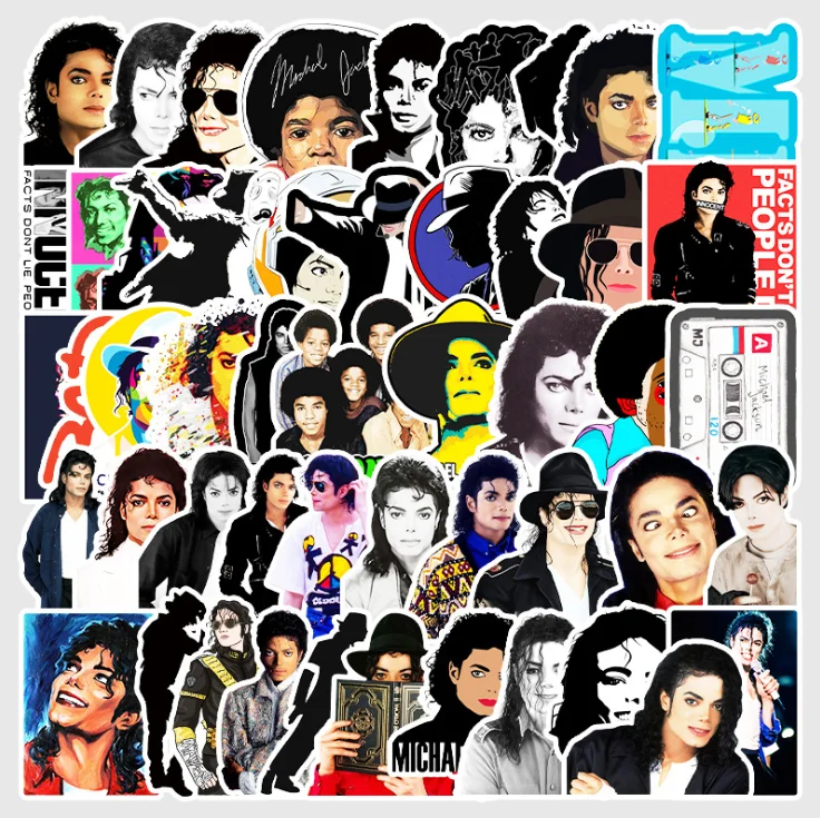 
51pcs/pack Star series stickers Michael Jackson DIY kit PVC waterproof stickers for luggage tablet smartphone bikes Graffiti 