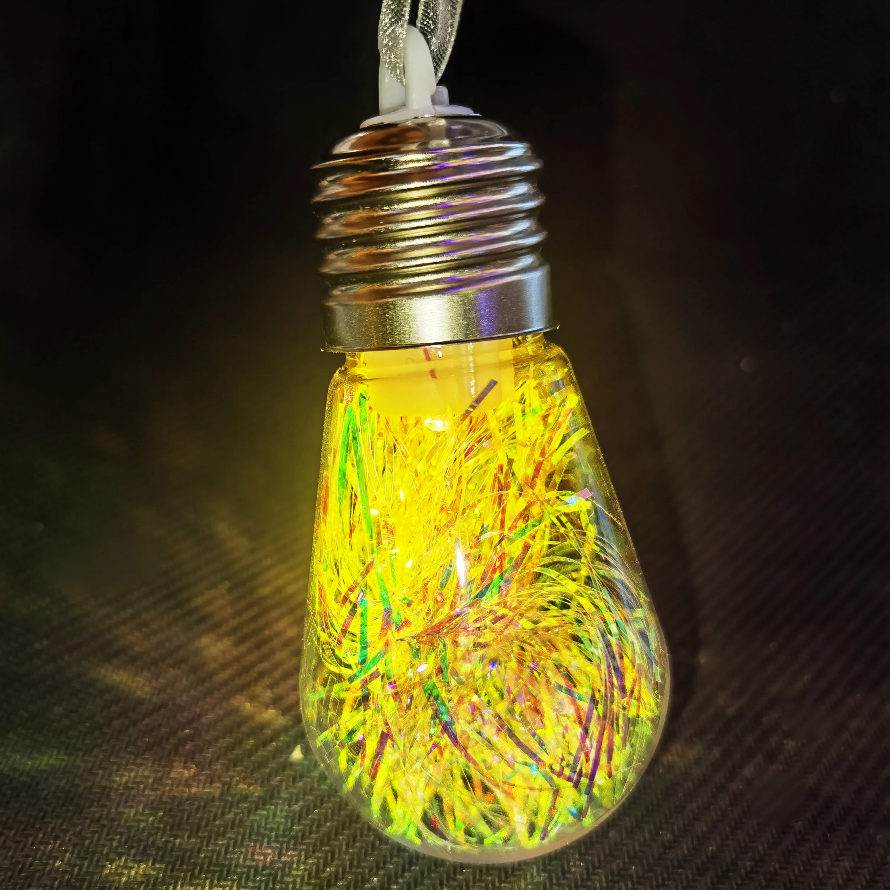 Christmas Snow Pine Needle Red Fruit Atmosphere Decorative Light String Bulb Pendant warm White Led Light Bulb