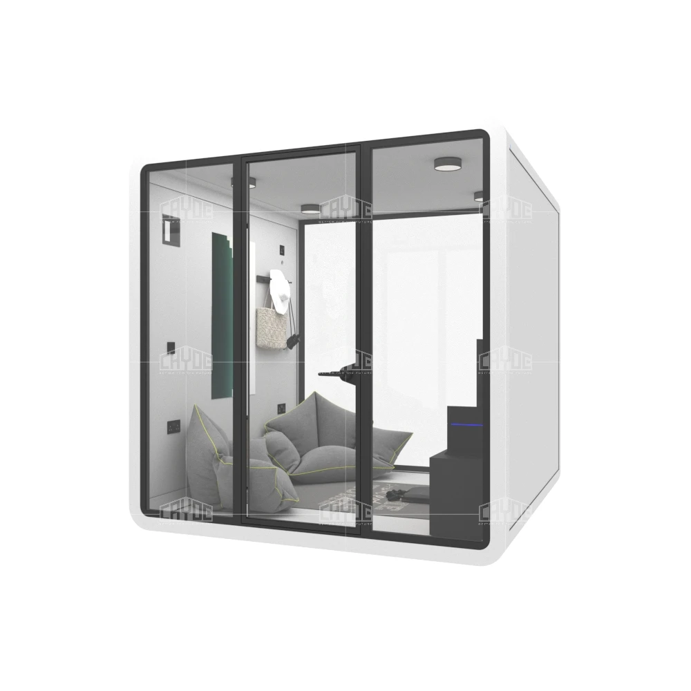 movable foldable prefab houses living container caravan soundproof acoustic mobile office pod