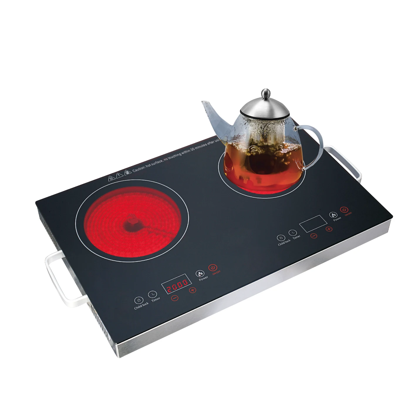 Portable electric double hot plant digital control cooktops small kitchen applicates infrared ceramic cooker stove