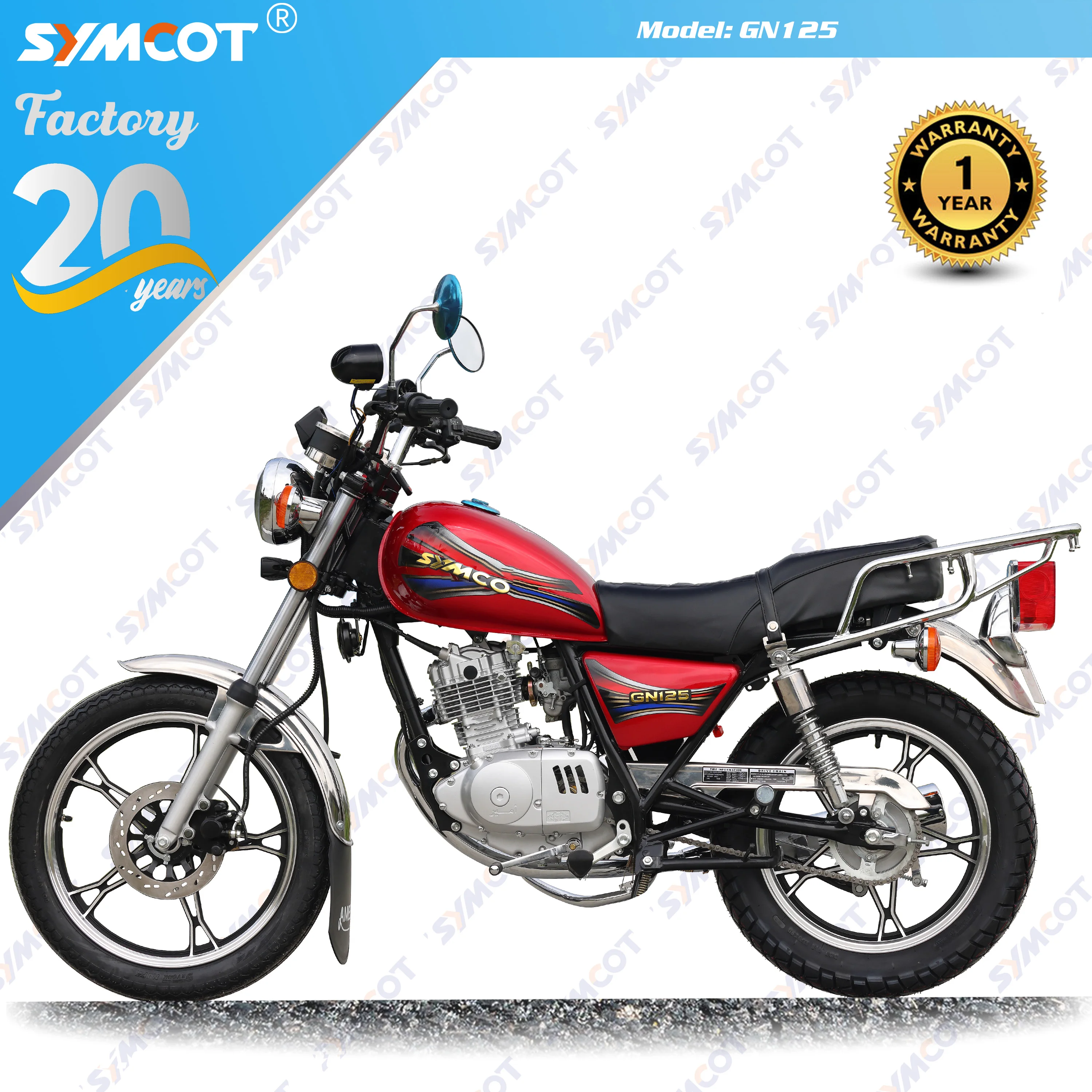 GN125 GN150 original suzukiess GN chopper motorcycle with genuine GS engine using chain and original design for Sudan yemen