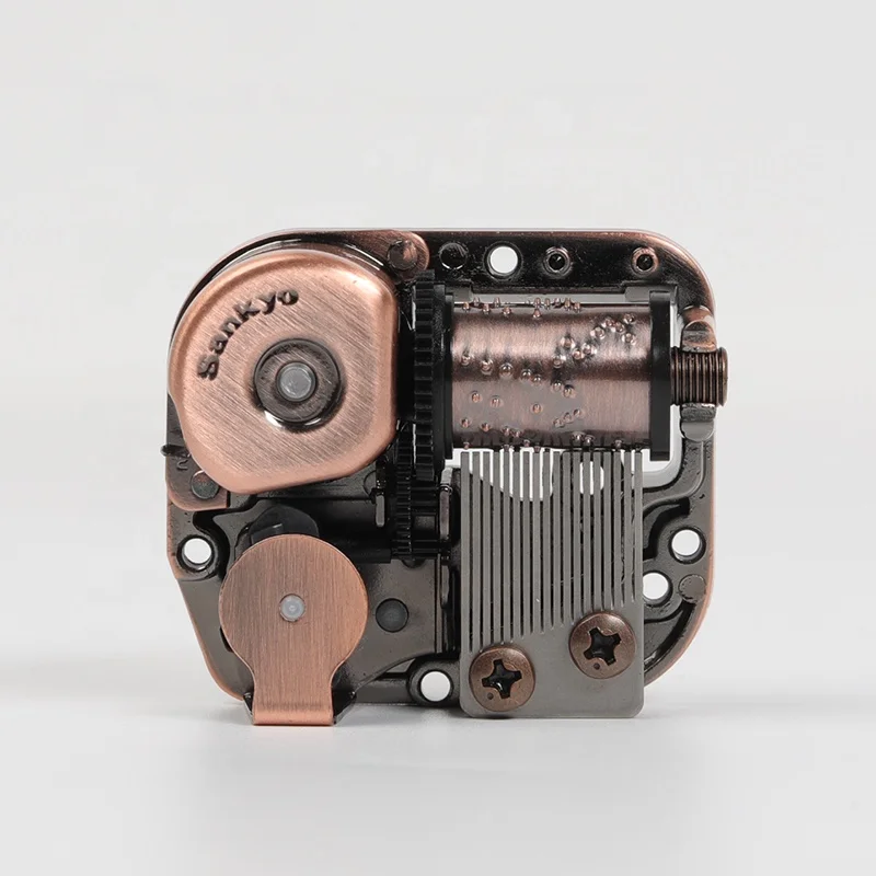 Popular metal wind up music mechanism rectangular music box