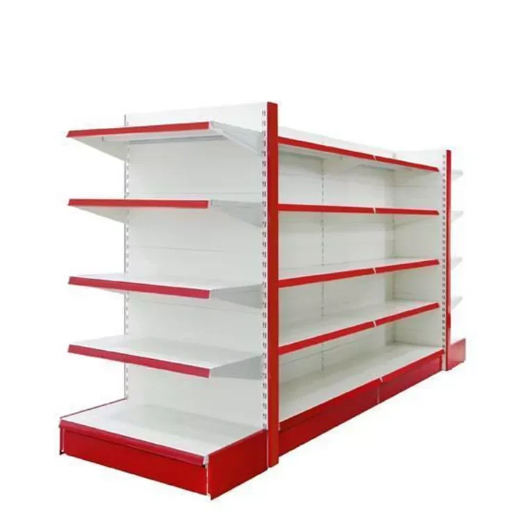 Custom Gondola Shelving Double-Sided Supermarket Racks Shelves For Retail Grocery Store Display Shelves