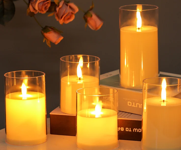 Free sample Home decoration wholesale led christmas electronic candle flickering flameless pillar candles light
