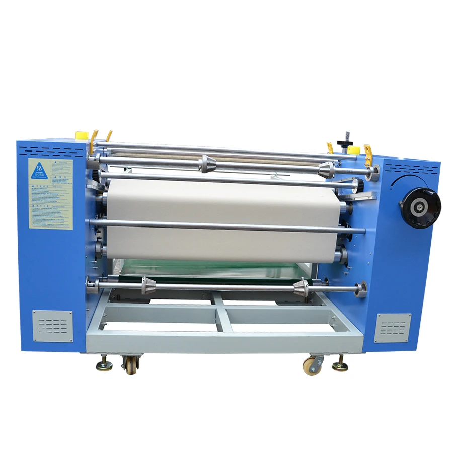 Automatic thermal  high productivity upper feeding table oil heating type heat transfer machine
