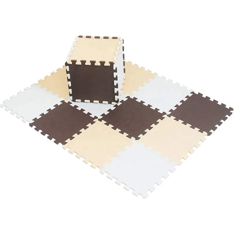 Customized Characteristic Wood Grain Cork Mat Indoor Floor Carpet Tiles Puzzle Mat For Kids