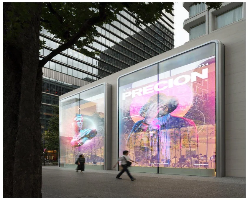 Custom Indoor LED Ultra-Thin Crystal Film FullColor Display P20 RGB  transparent led film Flexible LED Panel Light