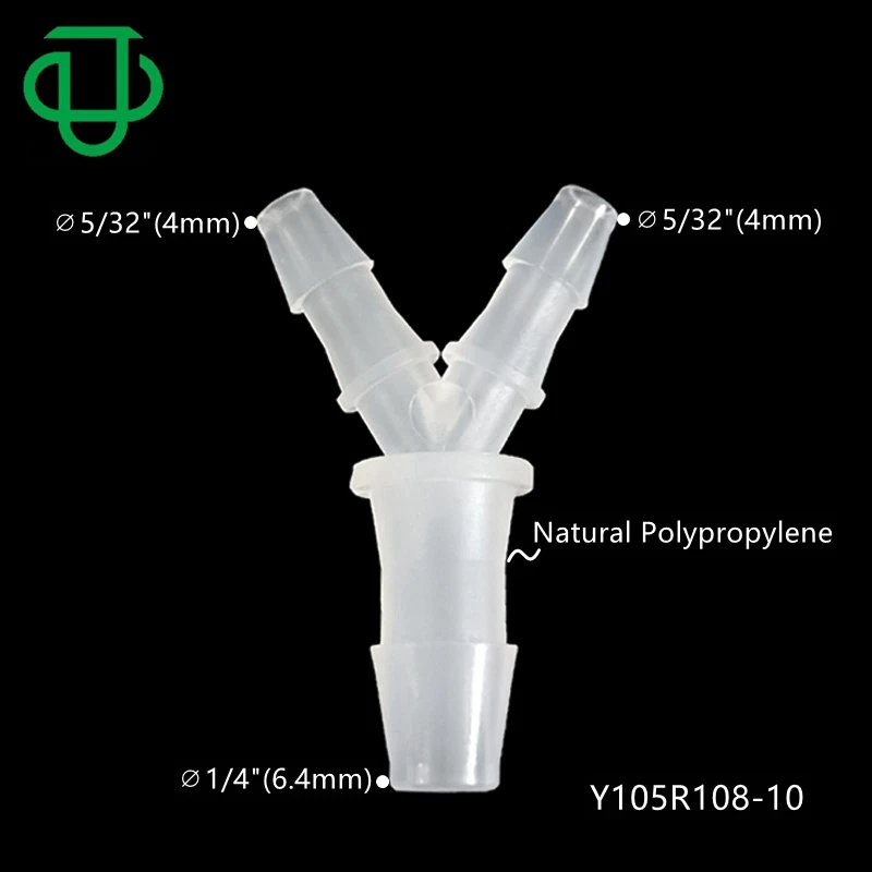 Medical 3 Way Y Branch Tube Connector Equal Reducing Hose Barb Wye Reducer Barbed Tail Pipe Fitting