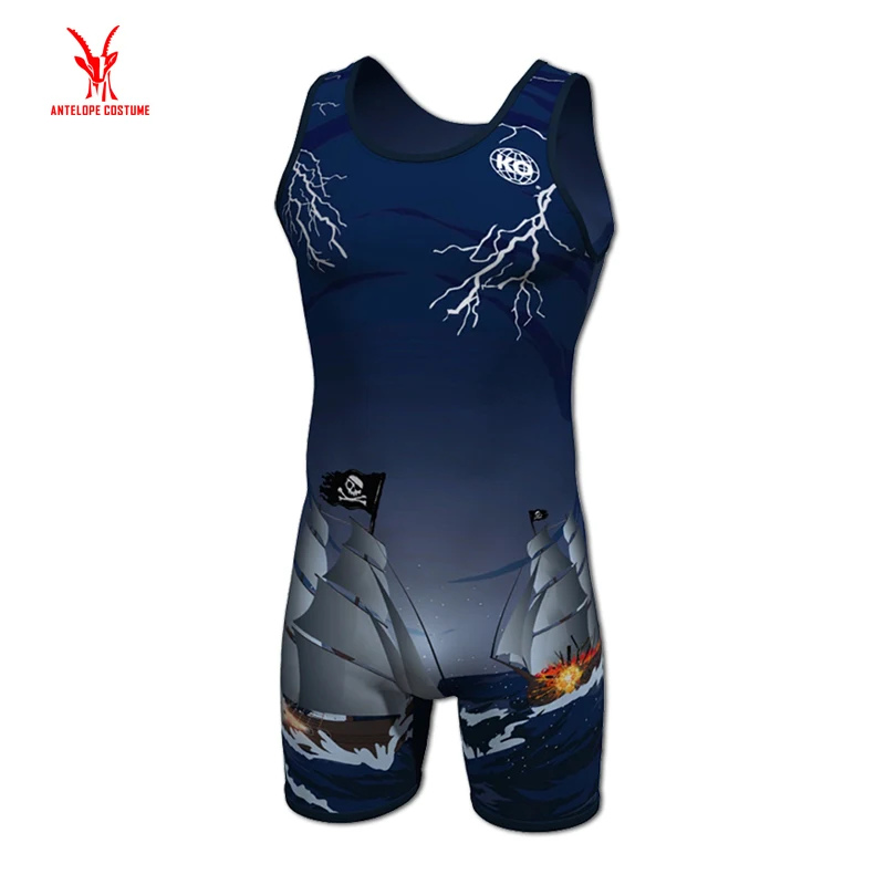 Cheap Custom China Sublimation Youth Wrestling Singlets Boys Wrestling Singlet Design