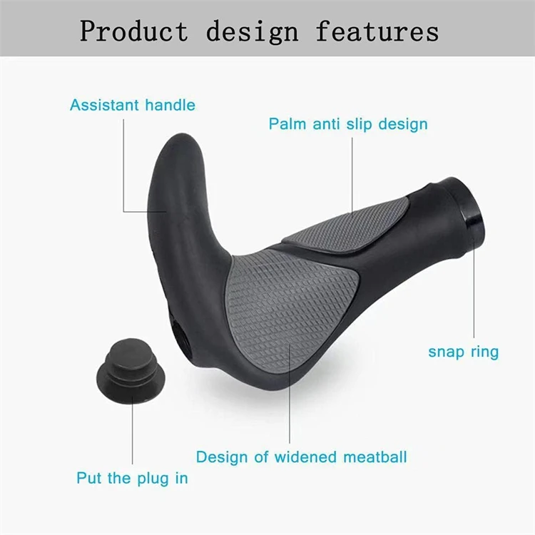 Bicycle Handlebar Mount Non-slip Integrated Horn Handle Grip for Road Bike
