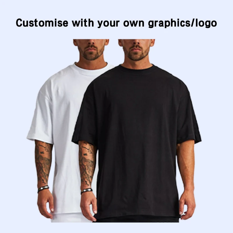 Summer 240GSM Pure Cotton Plus Size T-shirt Mens Casual Round Neck T-shirt Breathable High Quality Adult Quick Shipping OST