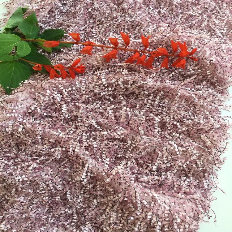 Sofa Cushion Cover Faux Fur Pine Needle Brush 100% Polyester Dyed Knit Feather Fabric Material