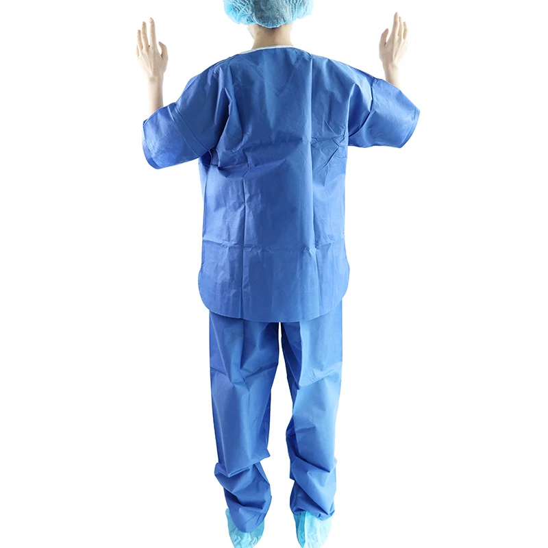 Direct Factory Price Safety Protective Clothes Scrubs Suits Scrubs Doctor Uniform Double Layer Shirt Collar