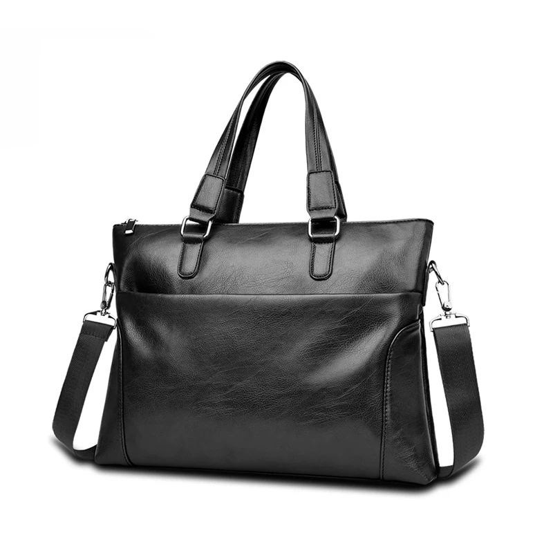 Hot Selling Stylish Waterproof Soft PU Leather Business Bags Briefcases Unisex Handbag Travel Shoulder Laptop Bags For Lawyers