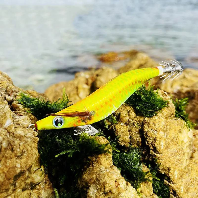 Japanese umbrella hook 3.5# EGI Squid Jig cloth wooden shrimp bait egi squid hook jigging sea fishing lure