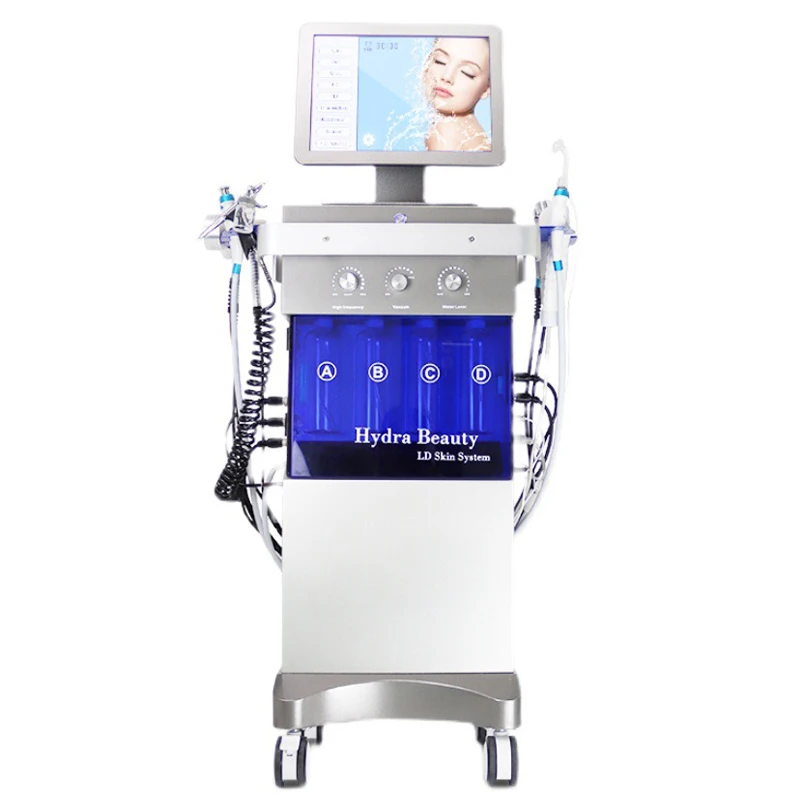 14 in 1 h2o2 Water Oxygen hydro dermabrasion aqua peel facial removal black head Face lifting microdermabrasion beauty machine