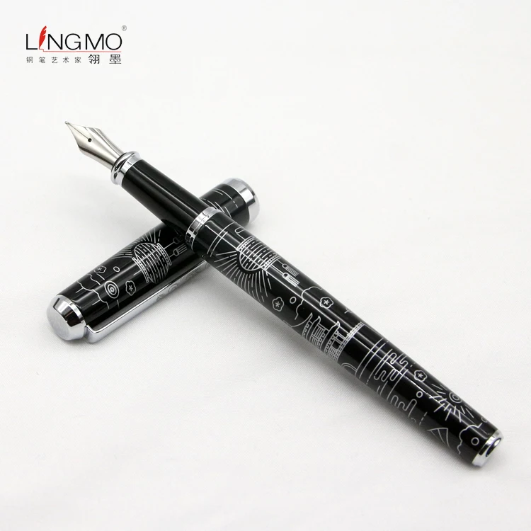 Lingmo High Quality Colorful Design Pen Luxury OEM Design Metal Fountain Pen