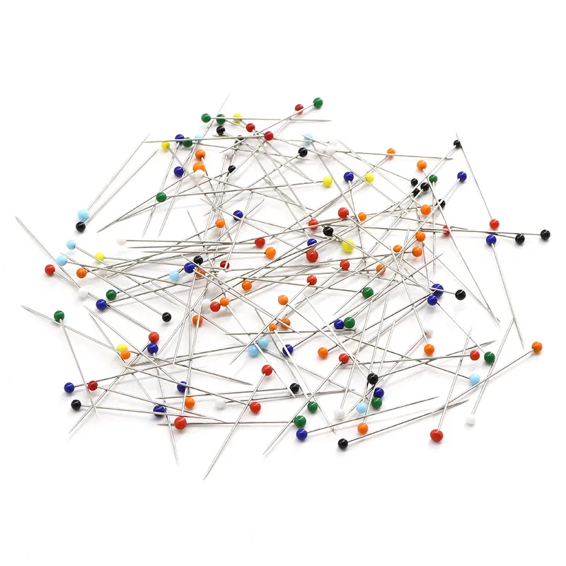 500pcs Color Glass Pin Garment Sewing Fixed Pin Decorative Pin Head Positioning Needle